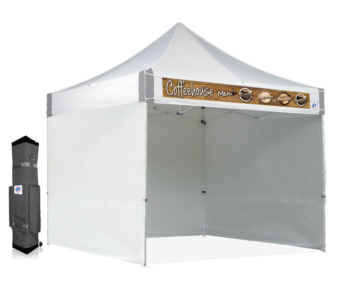 ES 100™ value pack Shelter - 10’x10’ inclus Murs blanc (4) - Publicité Vision-Air